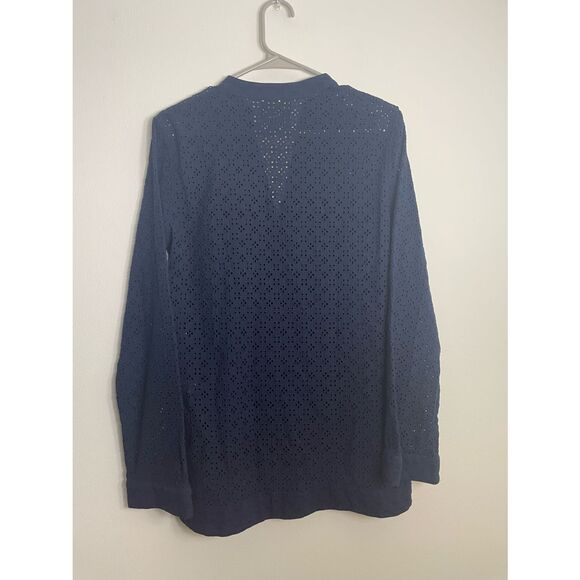 Long Sleeve Navy Top C Wonder Size Small - Picture 2 of 4